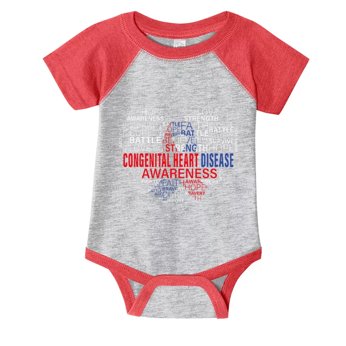 CHD Awareness Heart Disease Fighting Hope Support Warrior Infant Baby Jersey Bodysuit