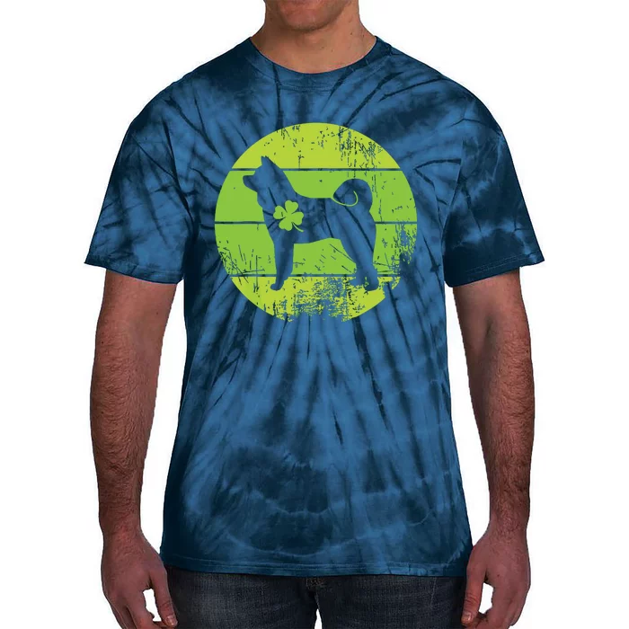 Circular Akita Irish Shamrock Dog St Patricks Day Tie-Dye T-Shirt