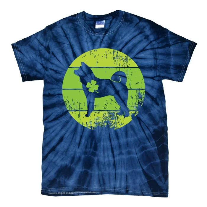 Circular Akita Irish Shamrock Dog St Patricks Day Tie-Dye T-Shirt