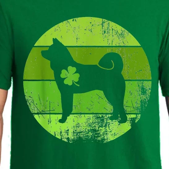 Circular Akita Irish Shamrock Dog St Patrick's Day Pajama Set