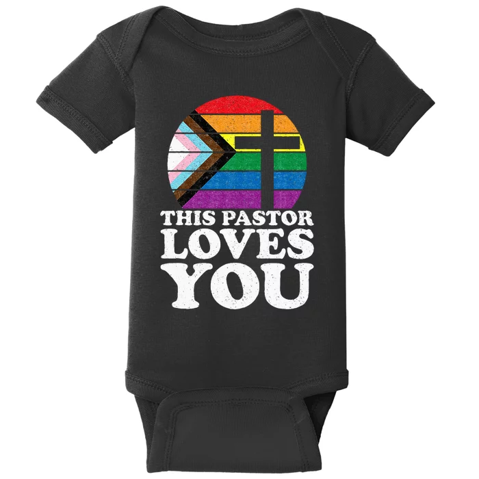 Christian Ally Inclusive Pride Clergy This Pastor Loves You Baby Bodysuit