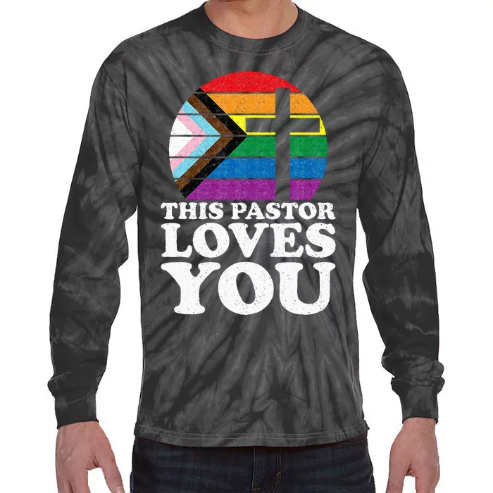 Christian Ally Inclusive Pride Clergy This Pastor Loves You Tie-Dye Long Sleeve Shirt