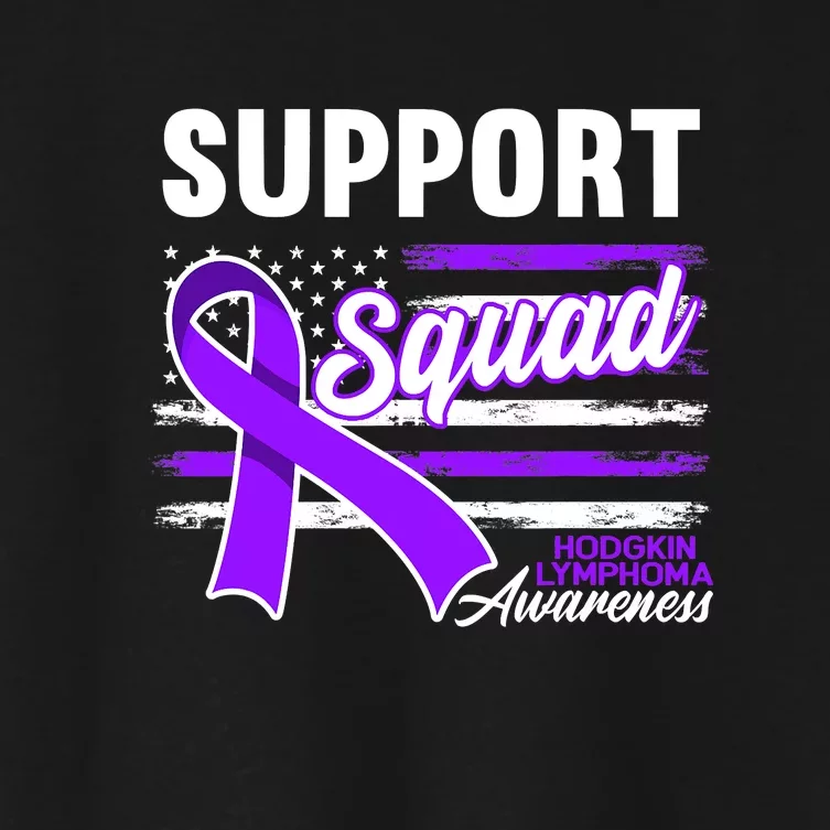 Cancer Awareness I Support Squad I Hodgkin Lymphoma Women's Crop Top Tee