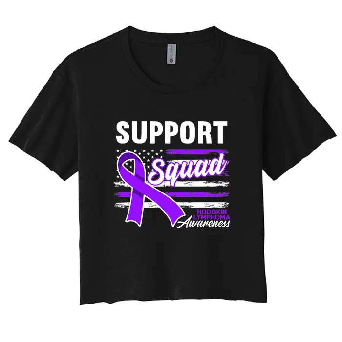 Cancer Awareness I Support Squad I Hodgkin Lymphoma Women's Crop Top Tee