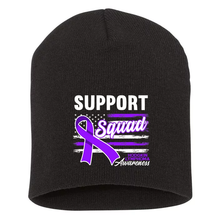 Cancer Awareness I Support Squad I Hodgkin Lymphoma Short Acrylic Beanie