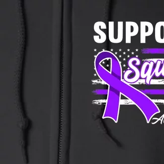 Cancer Awareness I Support Squad I Hodgkin Lymphoma Full Zip Hoodie