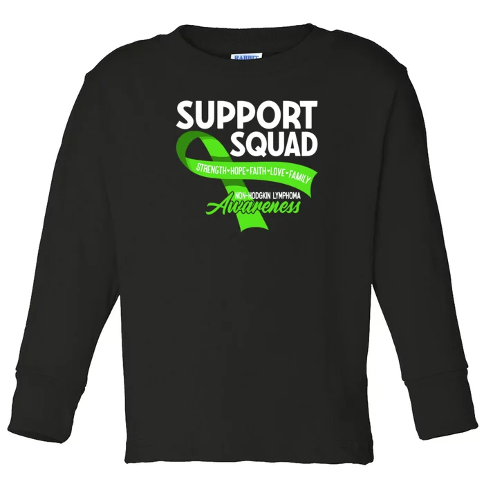 Cancer Awareness I Support Squad NonHodgkin Lymphoma Toddler Long Sleeve Shirt