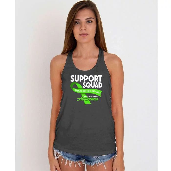 Cancer Awareness I Support Squad NonHodgkin Lymphoma Women's Knotted Racerback Tank