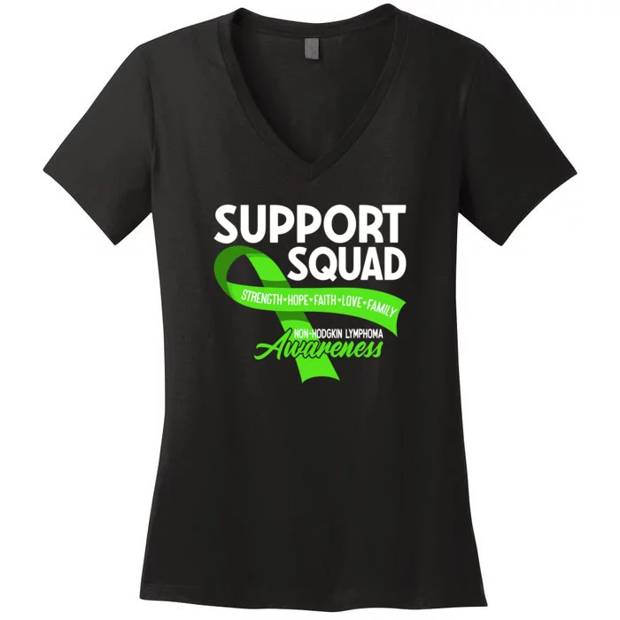 Cancer Awareness I Support Squad NonHodgkin Lymphoma Women's V-Neck T-Shirt