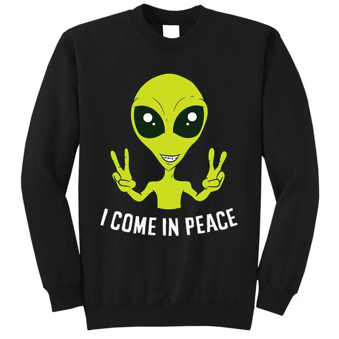 Cute Alien I Come In Peace Space Rave EDM Music Alien Sweatshirt