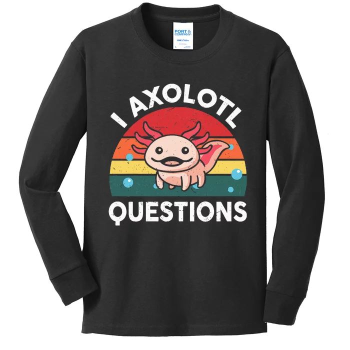 Cute Axolotlshirt I Axolotl Question Kids Long Sleeve Shirt