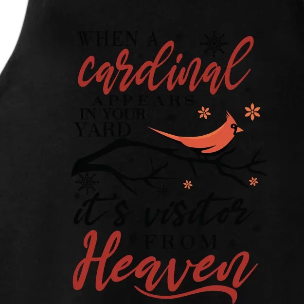 Cardinal Appears In Yard Heaven Visitor Graphics, Black Santa, Mama Claus, Chris Ladies Tri-Blend Wicking Tank