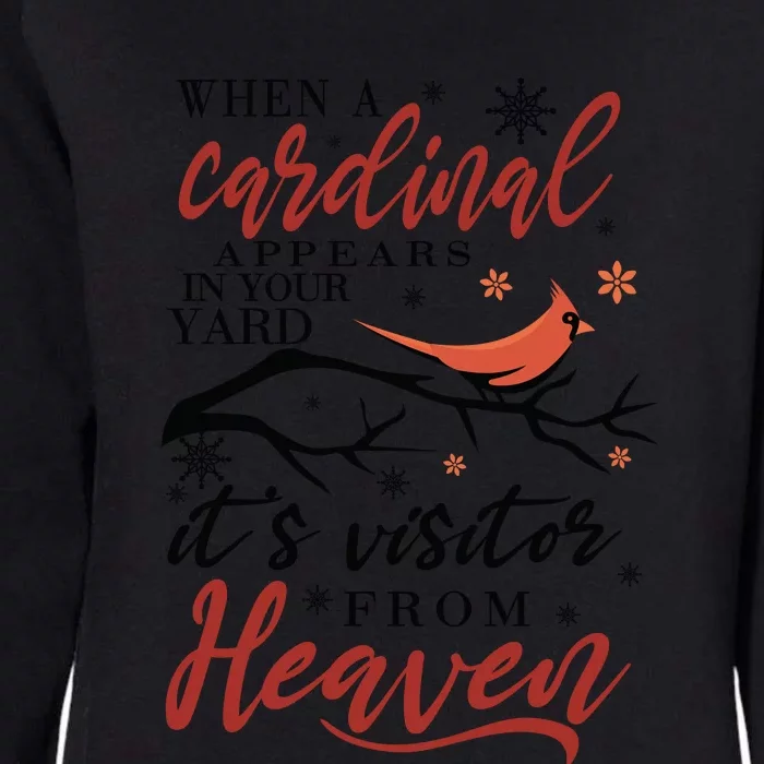 Cardinal Appears In Yard Heaven Visitor Graphics, Black Santa, Mama Claus, Chris Womens California Wash Sweatshirt