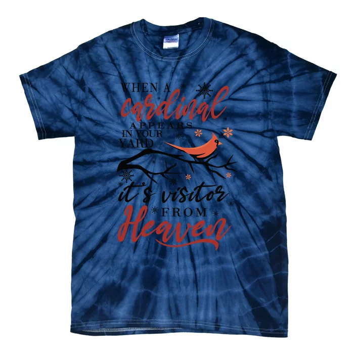 Cardinal Appears In Yard Heaven Visitor Graphics, Black Santa, Mama Claus, Chris Tie-Dye T-Shirt