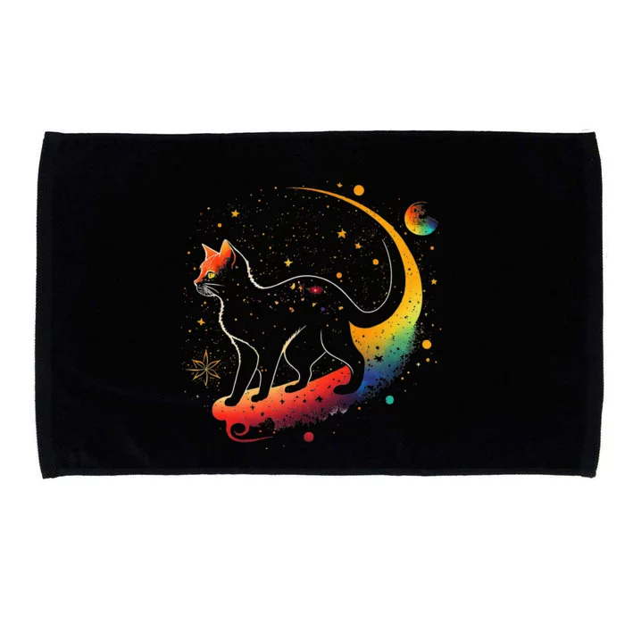 Cat Astronaut in Space Suit and Helmet in the Cosmos Funny Microfiber Hand Towel