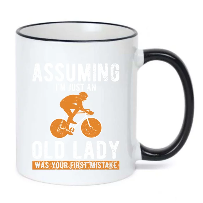 Cycle Assuming Im Just An Old Lady Was Your First Mistake Gift Black Color Changing Mug