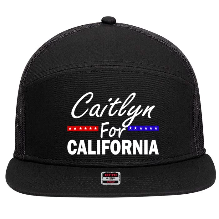 Caitlyn For California Governor 7 Panel Mesh Trucker Snapback Hat