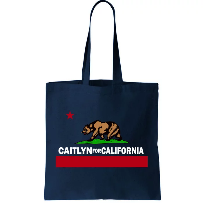 Caitlyn For California Governor Jenner Cali Flag Tote Bag