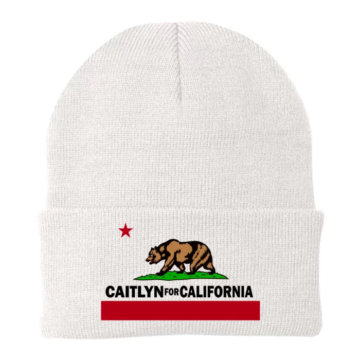 Caitlyn For California Governor Jenner Cali Flag Knit Cap Winter Beanie