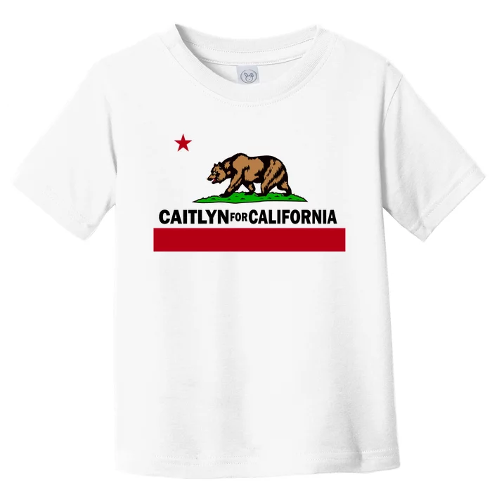 Caitlyn For California Governor Jenner Cali Flag Toddler T-Shirt