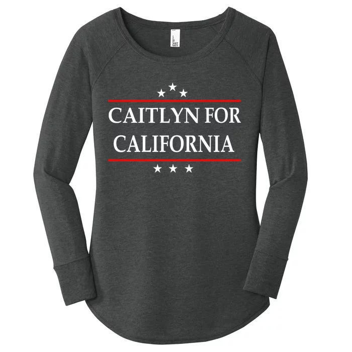 Caitlyn For California Governor Jenner Campaign Women's Perfect Tri Tunic Long Sleeve Shirt