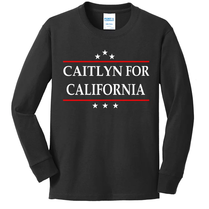 Caitlyn For California Governor Jenner Campaign Kids Long Sleeve Shirt