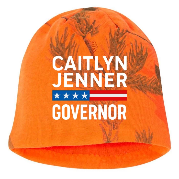 Caitlyn Jenner Governor Election Logo Kati - Camo Knit Beanie