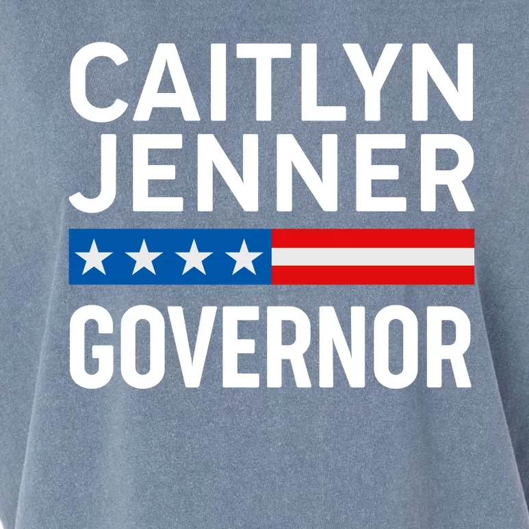 Caitlyn Jenner Governor Election Logo Garment-Dyed Women's Muscle Tee