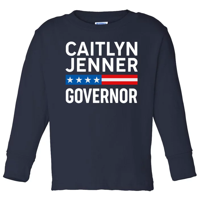 Caitlyn Jenner Governor Election Logo Toddler Long Sleeve Shirt