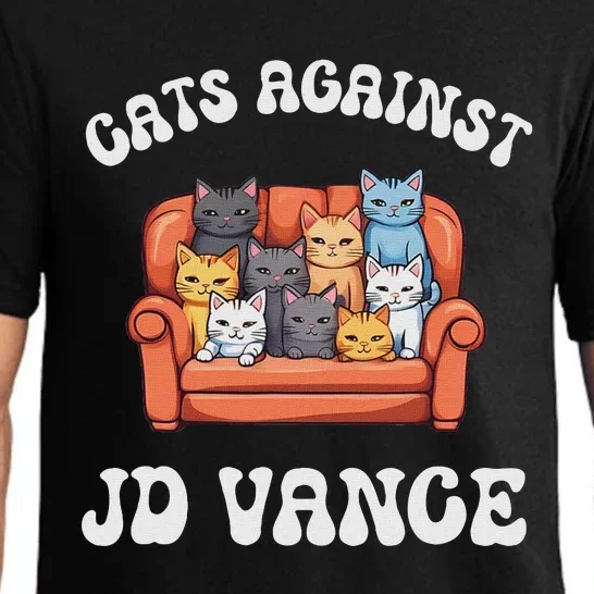 Cats Against Jd Vance Childless Cat Lady Couch Liberal Vote Pajama Set