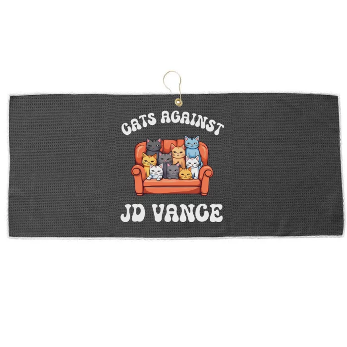 Cats Against Jd Vance Childless Cat Lady Couch Liberal Vote Large Microfiber Waffle Golf Towel