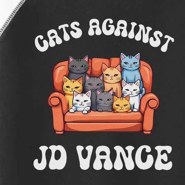 Cats Against Jd Vance Childless Cat Lady Couch Liberal Vote Toddler Fine Jersey T-Shirt