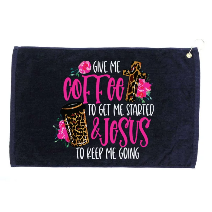 Coffee And Jesus Womens Misses Unisex Plus Size Teacher Grommeted Golf Towel