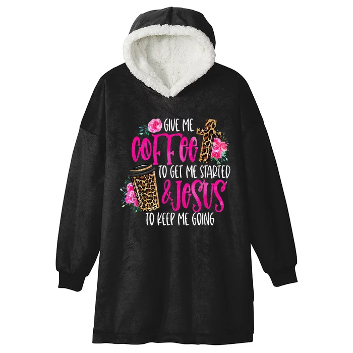 Coffee And Jesus  Womens Misses Unisex Plus Size Teacher Hooded Wearable Blanket