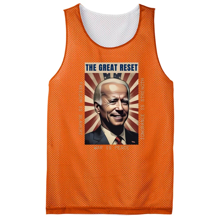 Conservative Anti Joe Biden Republican Mesh Reversible Basketball Jersey Tank