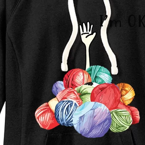 Crochet And Knitting Im Ok Women's Fleece Hoodie