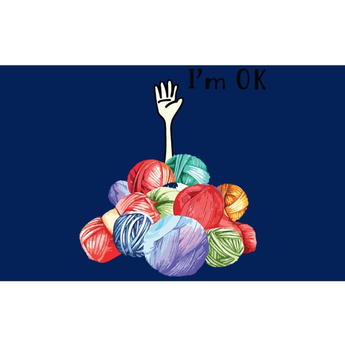 Crochet And Knitting Im Ok Bumper Sticker