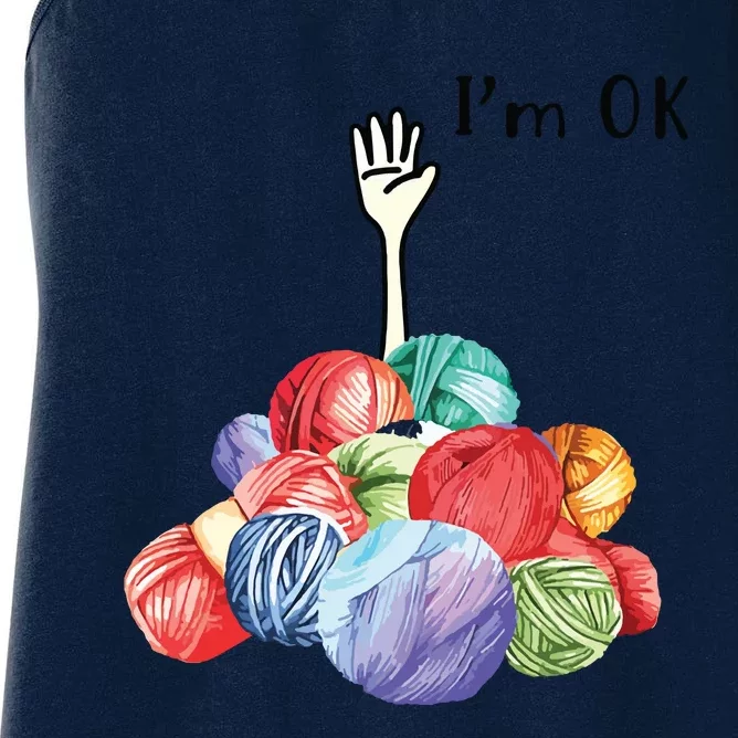 Crochet And Knitting Im Ok Women's Racerback Tank