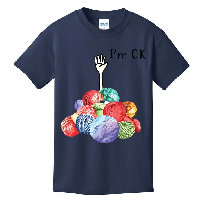 Crochet And Knitting Im Ok Kids T-Shirt