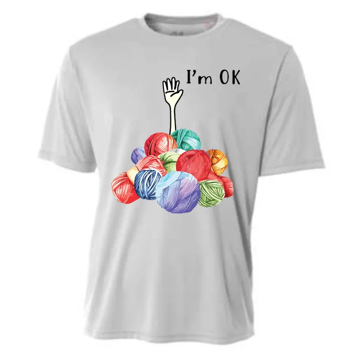 Crochet And Knitting Im Ok Cooling Performance Crew T-Shirt