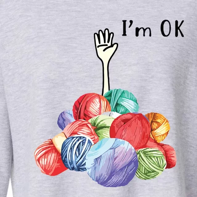 Crochet And Knitting Im Ok Cropped Pullover Crew