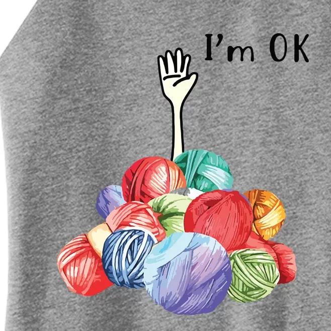 Crochet And Knitting Im Ok Women’s Perfect Tri Rocker Tank