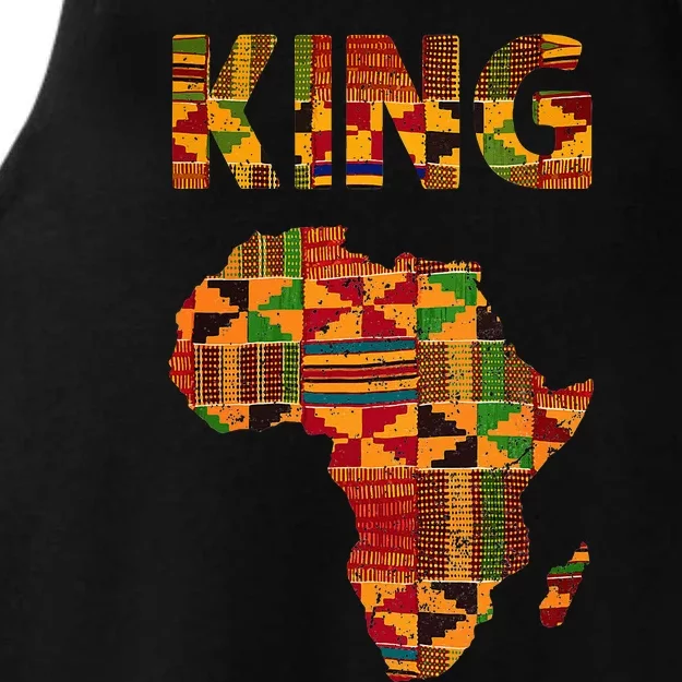 Cool African King Design Kente Cloth Africa Ghana Kids Men Ladies Tri-Blend Wicking Tank