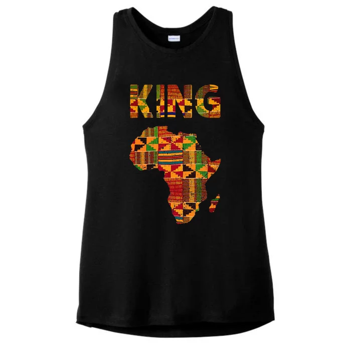 Cool African King Design Kente Cloth Africa Ghana Kids Men Ladies Tri-Blend Wicking Tank