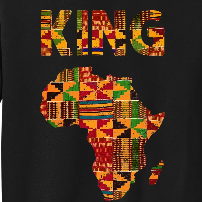 Cool African King Design Kente Cloth Africa Ghana Kids Men Tall Sweatshirt