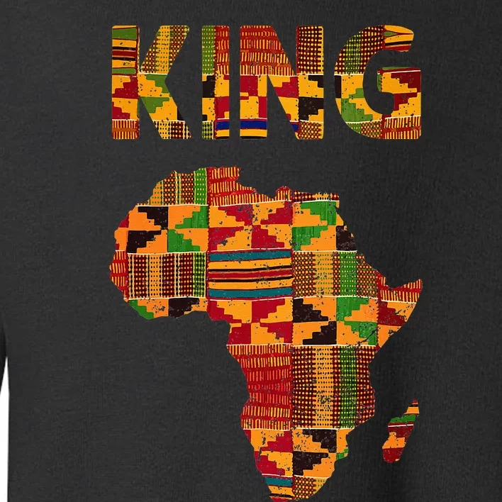 Cool African King Design Kente Cloth Africa Ghana Kids Men Toddler Sweatshirt