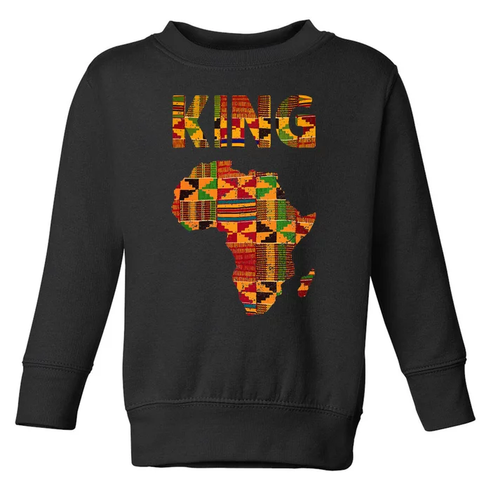 Cool African King Design Kente Cloth Africa Ghana Kids Men Toddler Sweatshirt