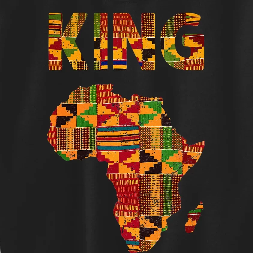 Cool African King Design Kente Cloth Africa Ghana Kids Men Kids Sweatshirt