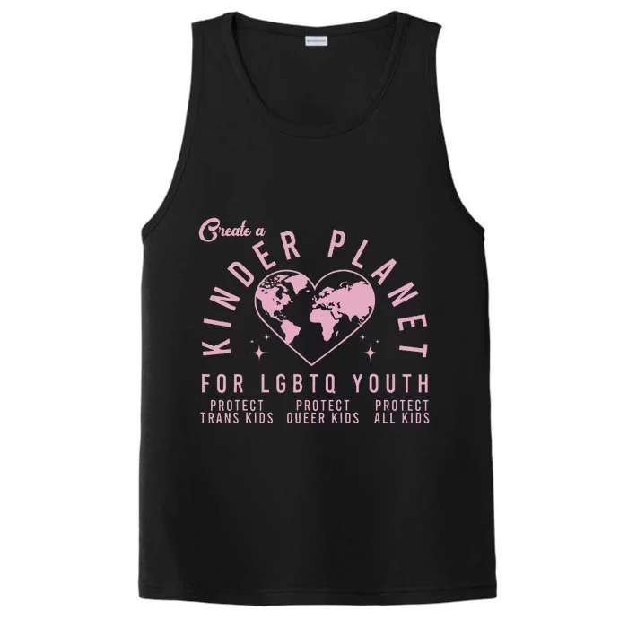 Create A Kinder Planet Lgbtq Ally Protect Transg Lgbt Performance Tank