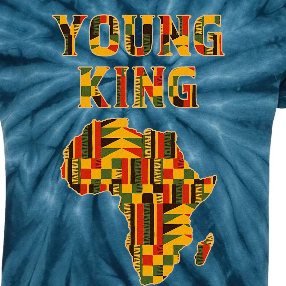 Cool African Kente Art African American Print Kids Tie-Dye T-Shirt